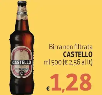 Spak Supermercati Birra non filtrata CASTELLO ml 500 offerta
