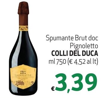 Spumante Brut doc Pignoletto COLLI DEL DUCA ml 750