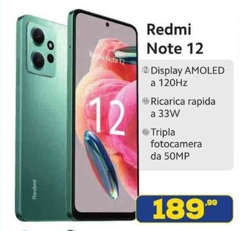 Euronics Xiaomi Redmi Note 12 offerta