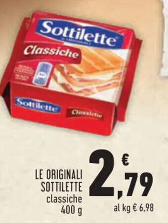 Conad LE ORIGINALI SOTTILETTE classiche 400 g offerta