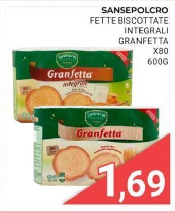 SANSEPOLCRO FETTE BISCOTTATE INTEGRALI GRANFETTA X80 600G