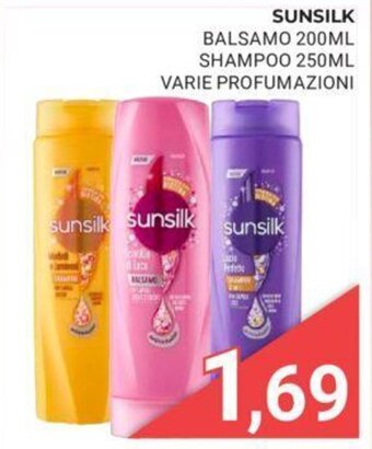 SUNSILK BALSAMO 200ML SHAMPOO 250ML VARIE PROFUMAZIONI
