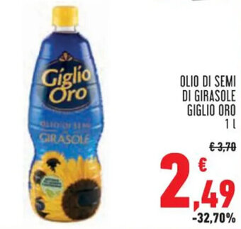 Conad OLIO DI SEMI DI GIRASOLE GIGLIO ORO 1 l offerta