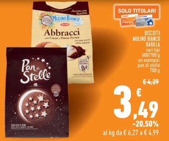 Conad BISCOTTI MULINO BIANCO BARILLA vari tipi 600/700 g offerta