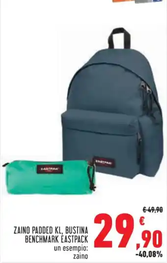 Conad ZAINO PADDED KL, BUSTINA BENCHMARK EASTPACK zaino offerta