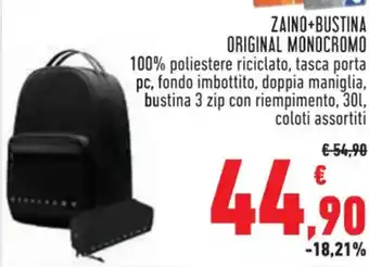Conad ZAINO+BUSTINA ORIGINAL MONOCROMO offerta