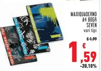 Conad MAXIQUADERNO A4 80GR A4 80GR SEVEN offerta