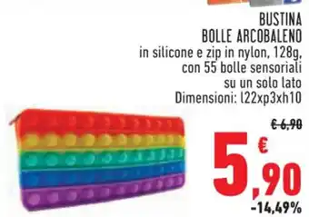 Conad BUSTINA BOLLE ARCOBALENO Dimensioni: 122xp3xh10 offerta
