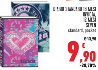 Conad DIARIO STANDARD 16 MESI INVICTA, 12 MESI SEVEN standard, pocket offerta