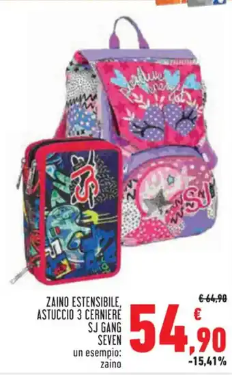 Conad ZAINO ESTENSIBILE, ASTUCCIO 3 CERNIERE SJ GANG SEVEN offerta