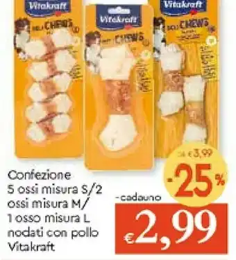 Galassia Vitakraft Confezione 5 Ossi Misura S offerta