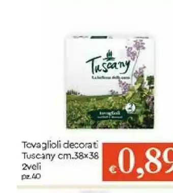 Galassia Tuscany Tovaglioli Decorati 40 Pezzi offerta