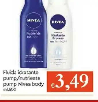 Galassia Nivea Fluida Idratante Pump / Nutriente Pump Body offerta
