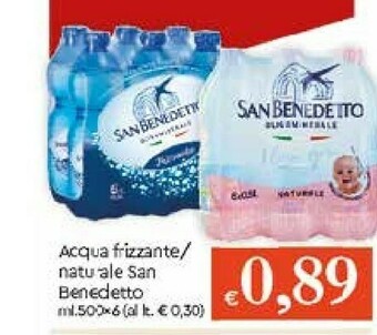 Galassia San Benedetto Acqua Minerale Naturale Frizzante 500 G(ml) offerta