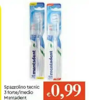 Galassia Mentadent Spazzolino Tecnic 3 Forte / Medio offerta