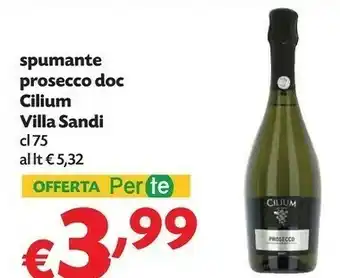 Pam Villa Sandi Spumante Prosecco Doc Cilium offerta