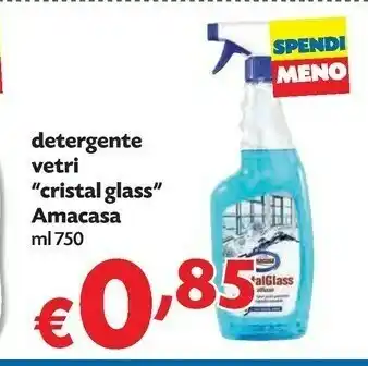 Pam Amacasa Detergente Vetri Cristal Glass offerta