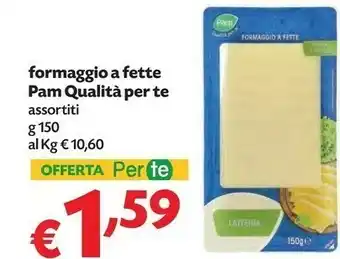 Pam Formaggio A Fette Qualità Per Te offerta