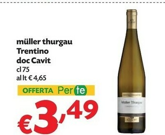 Pam Cavit - Spumante Brut Muller Thurgau 750 g(ml) offerta