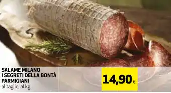 Coop Salame Milano I Segreti della Bontà Parmigiani offerta