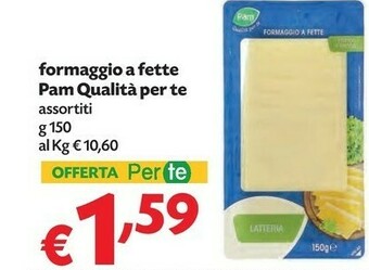 Pam Pam Qualita Per Te Formaggio A Fette offerta