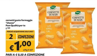 Pam Pam Cornetti Gusto Formaggio Cheese offerta