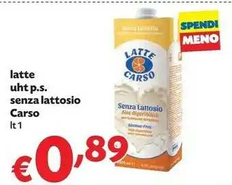 Pam Latte carso Latte Senza Lattosio offerta