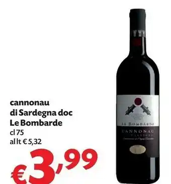 Pam Le Bombarde Cannonau Di Sardegna Doc offerta
