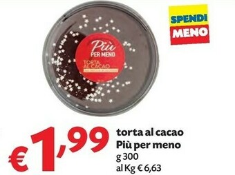 Pam Piu Per Meno Torta Al Cacao offerta