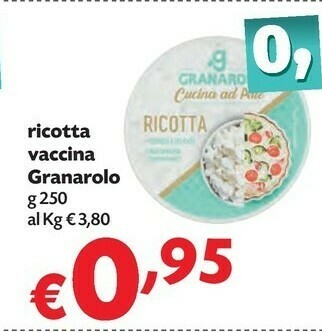 Pam Granarolo Ricotta 250 G(ml) offerta