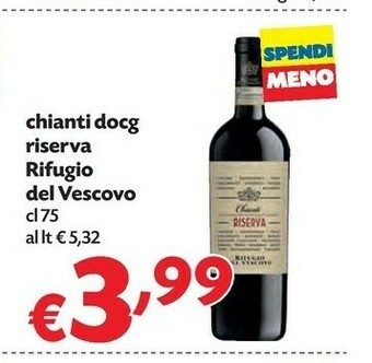 Pam Rifugio Del Vescovo Chianti Docg Riserva offerta
