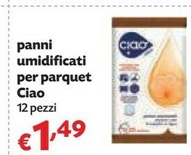 Pam Ciao Panni Umidificati Per Parquet offerta