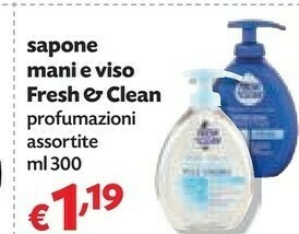 Pam Fresh & Clean Sapone Mani E Viso offerta