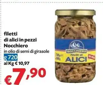 Pam Nocchiero Filetti Di Alici In Pezzi In Olio Di Semi Di Girasole offerta