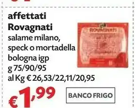 Pam Rovagnati Affettati Salame Milano offerta