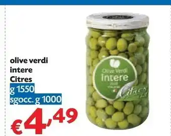 Pam Citres Olive Verdi Intere offerta
