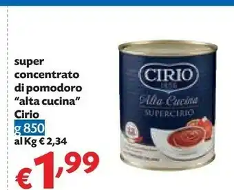 Pam Cirio Super Concentrato Di Pomodoro Alta Cucina offerta