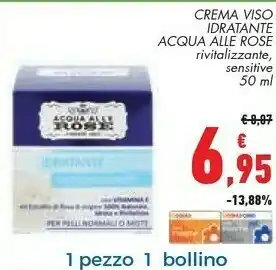 Conad Acqua Alle Rose Crema Viso Idratante offerta