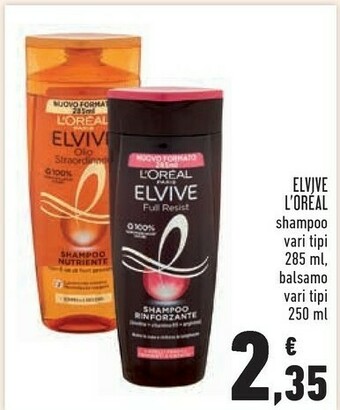 Conad L'Oreal Elvive Shampoo offerta