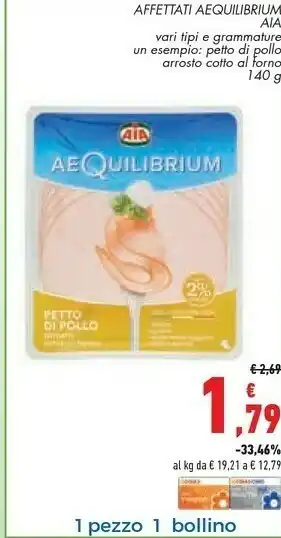 Conad Margherita Aia Petto Di Pollo Al Forno Aequilibrium 140 G(ml) offerta