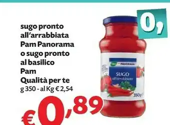 Pam Pam & Panorama - Sugo All'Arrabbiata 350 G(ml) offerta