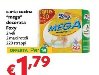 Pam Foxy Carta Cucina Mega Decorata offerta
