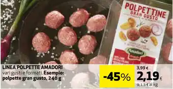 Coop Linea Polpette Amadori 240g offerta
