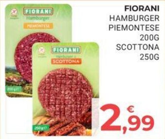 FIORANI HAMBURGER PIEMONTESE 200G SCOTTONA 250G