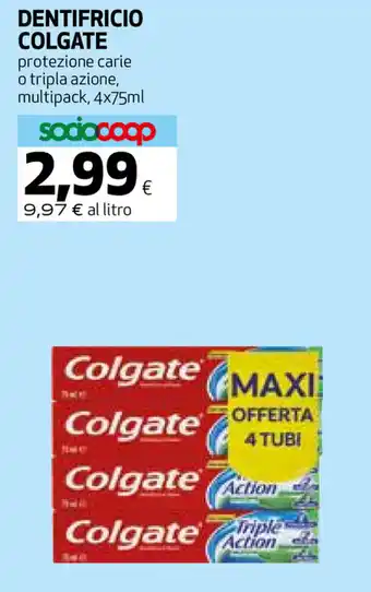 Coop Colgate Dentifricio 4x75ml offerta