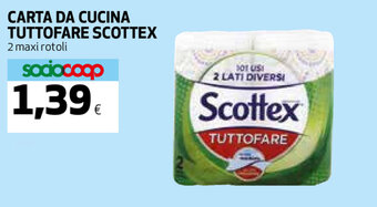 Coop Scottex Tuttofare Carta da Cucina 2 maxi rotoli offerta