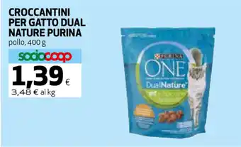 Coop Purina One Dual Nature Croccantini per Gatto 400g offerta