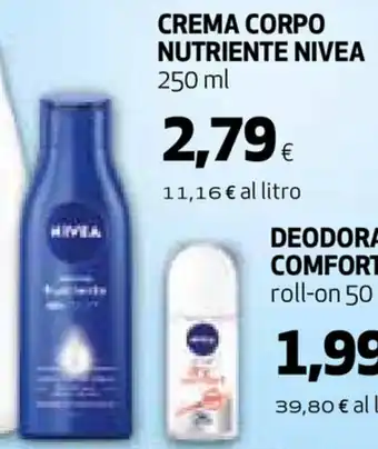 Coop Nivea Crema Corpo Nutriente 250ml offerta