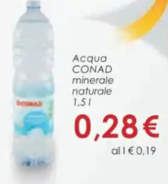 Conad Acqua CONAD minerale naturale 1,5 l offerta