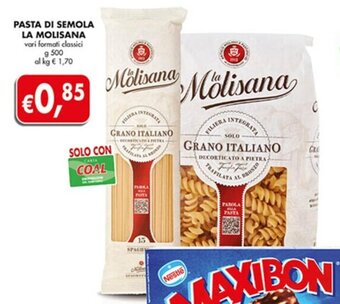 Coal PASTA DI SEMOLA LA MOLISANA vari formati classici g 500 offerta